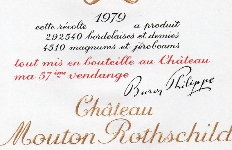 Château Mouton-Rothschild 1979 Château Mouton-Rothschild Château Mouton-Rothschild 1979 Château Mouton-Rothschild