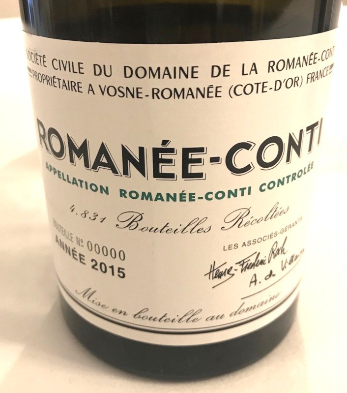 Romanée Conti 2015 Domaine de la Romanée-Conti | Your personal