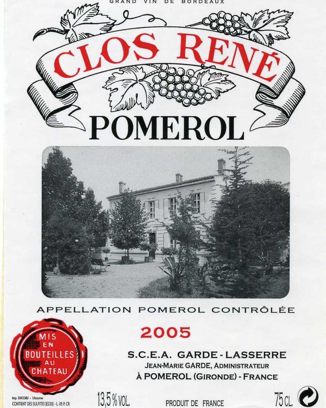 Château Clos René, logo 